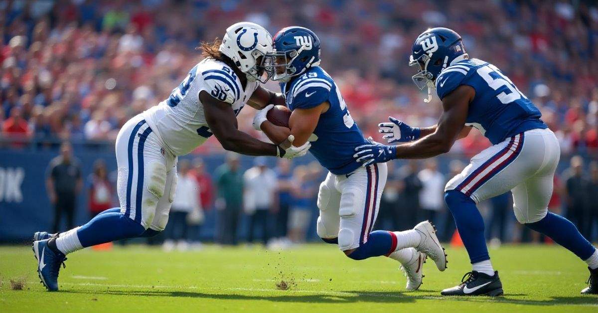 Colts vs new york giants match player stats